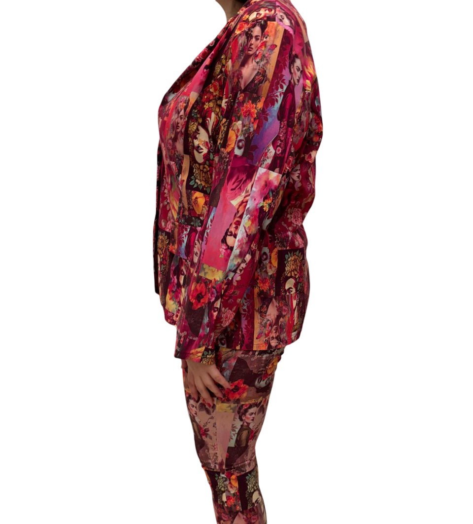 Giacca blazer donna con stampa