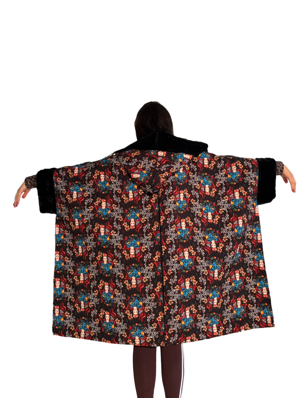 Cappotto mantoux imbottito con pelliccia sintetica invernale donna