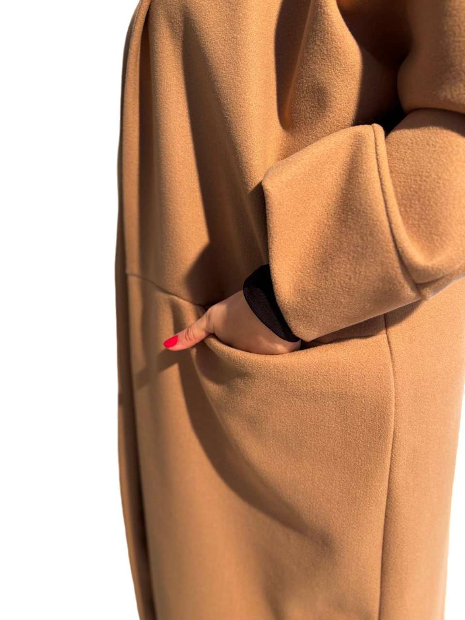 Cappotto soprabito sfoderato con cappuccio lungo comodo
