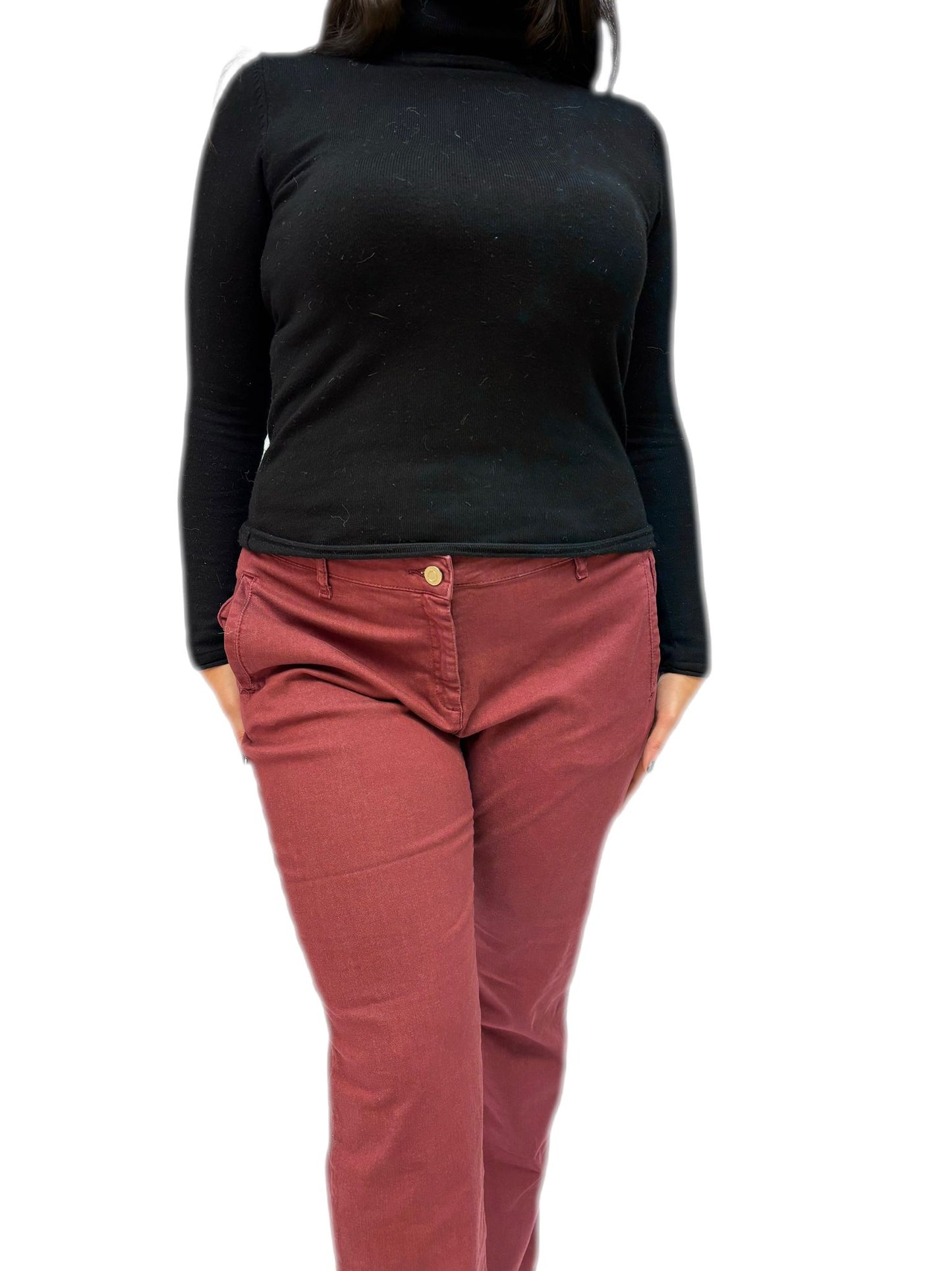 Pantaloni Oltre a Sigaretta in Cotone