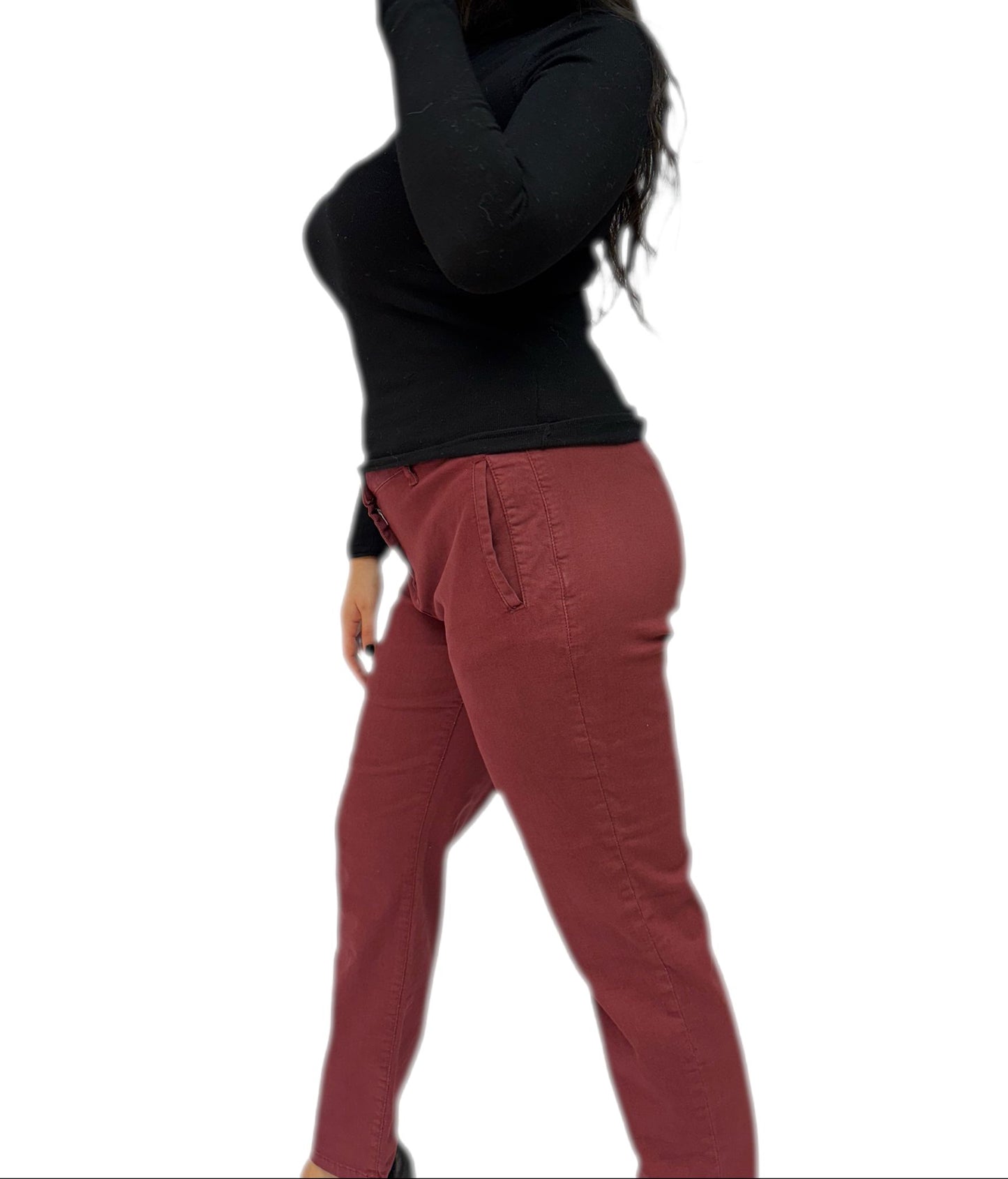 Pantaloni Oltre a Sigaretta in Cotone