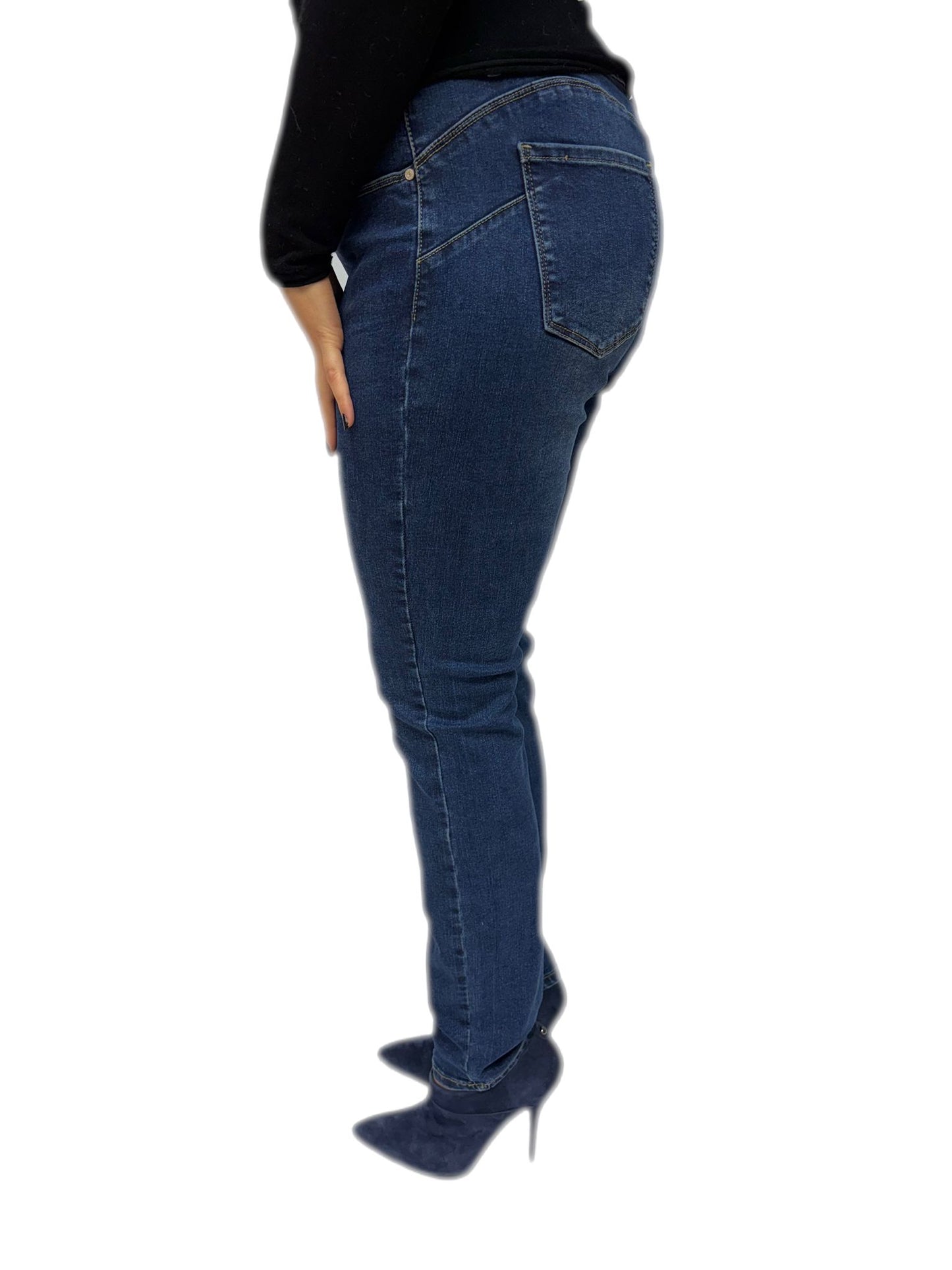 Pantalone Donna Jeans push up taglie comode
