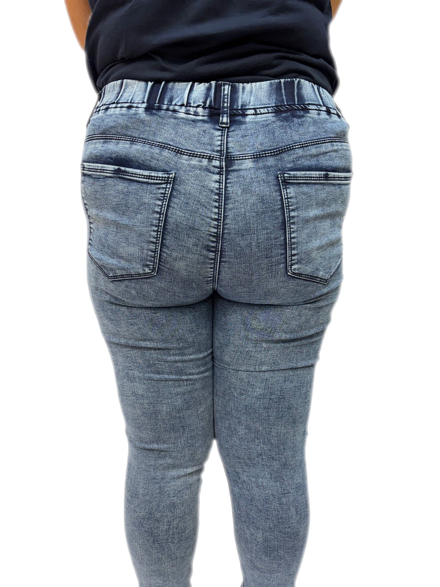 Jeans Curvy Oversize Donna con Elastico in Vita Taglie comode