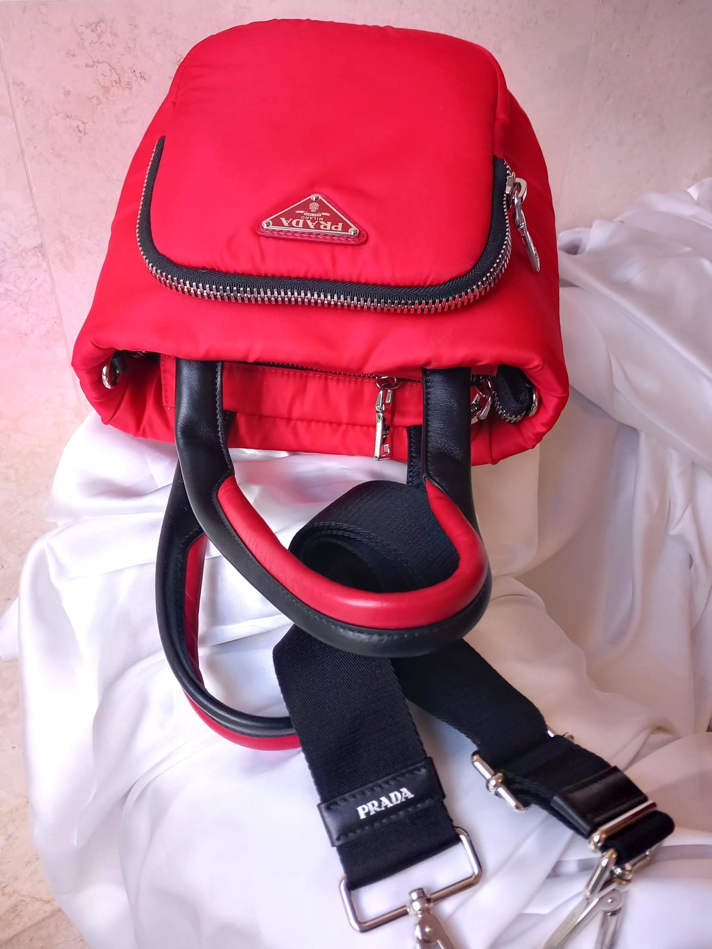 Prada Borsa Tessuto Cargo in nylon e pelle