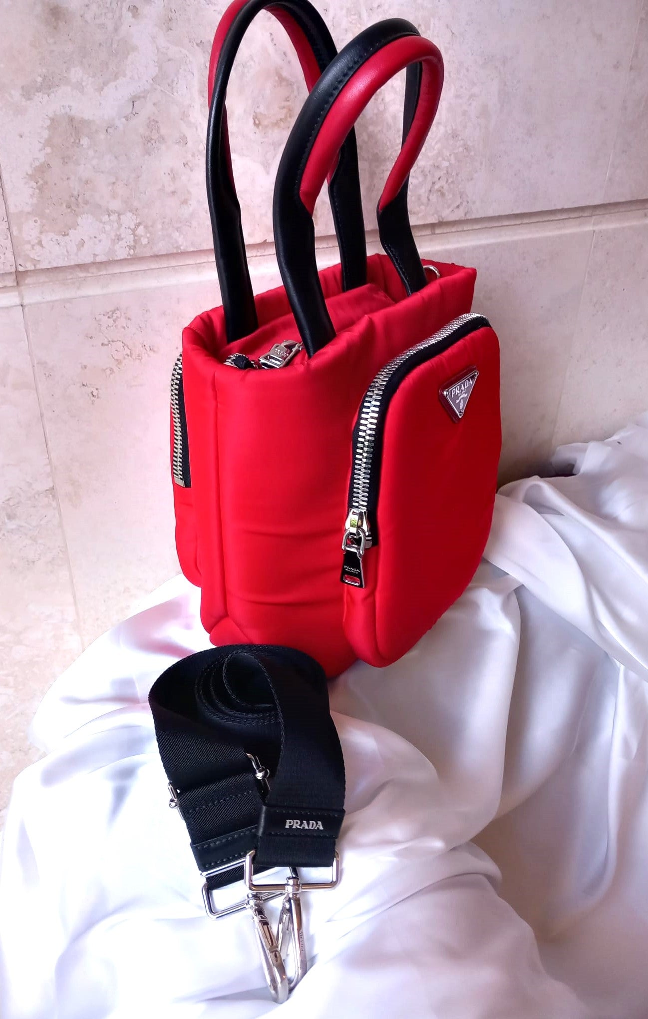 Prada Borsa Tessuto Cargo in nylon e pelle