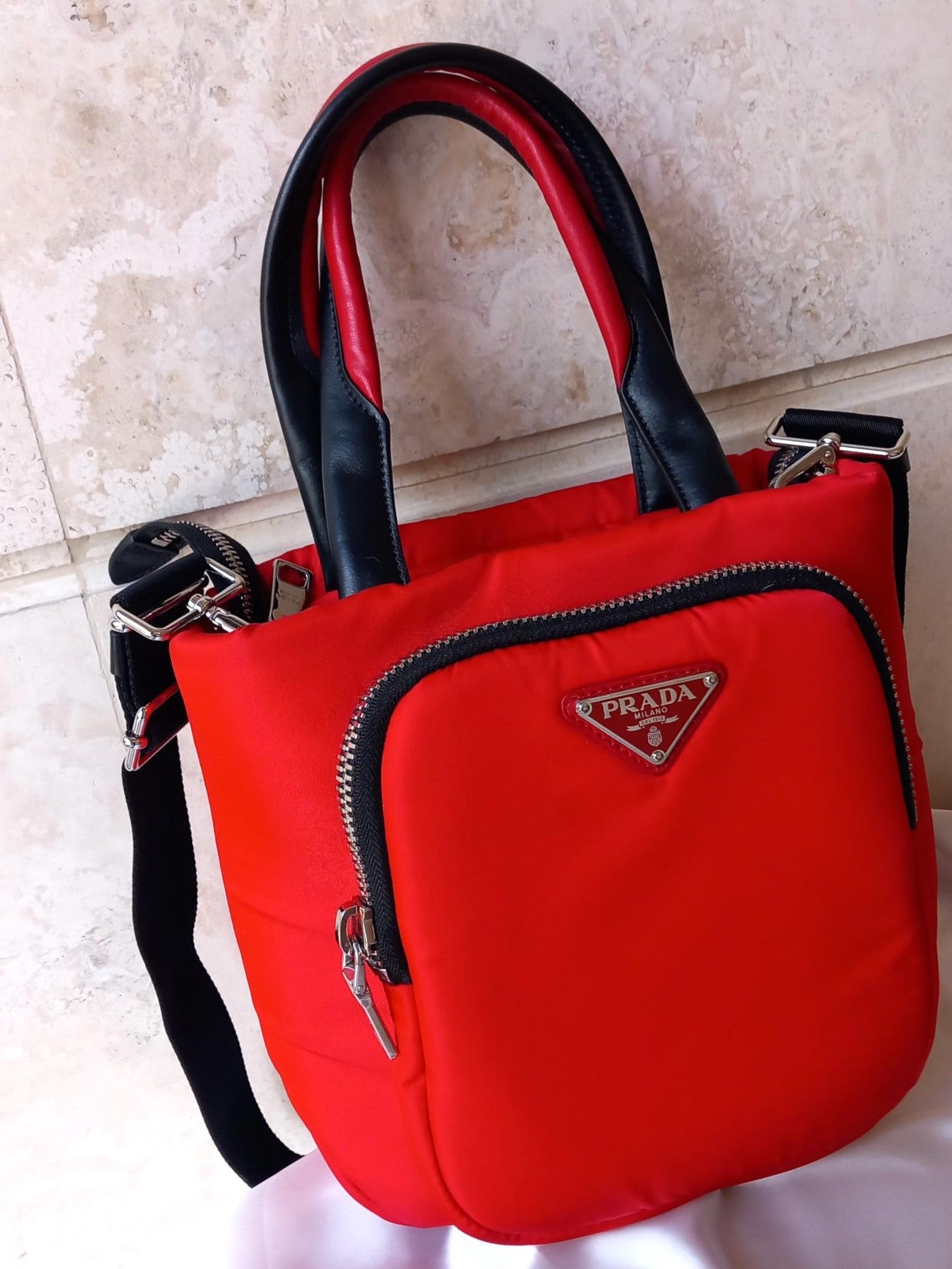 Prada Borsa Tessuto Cargo in nylon e pelle