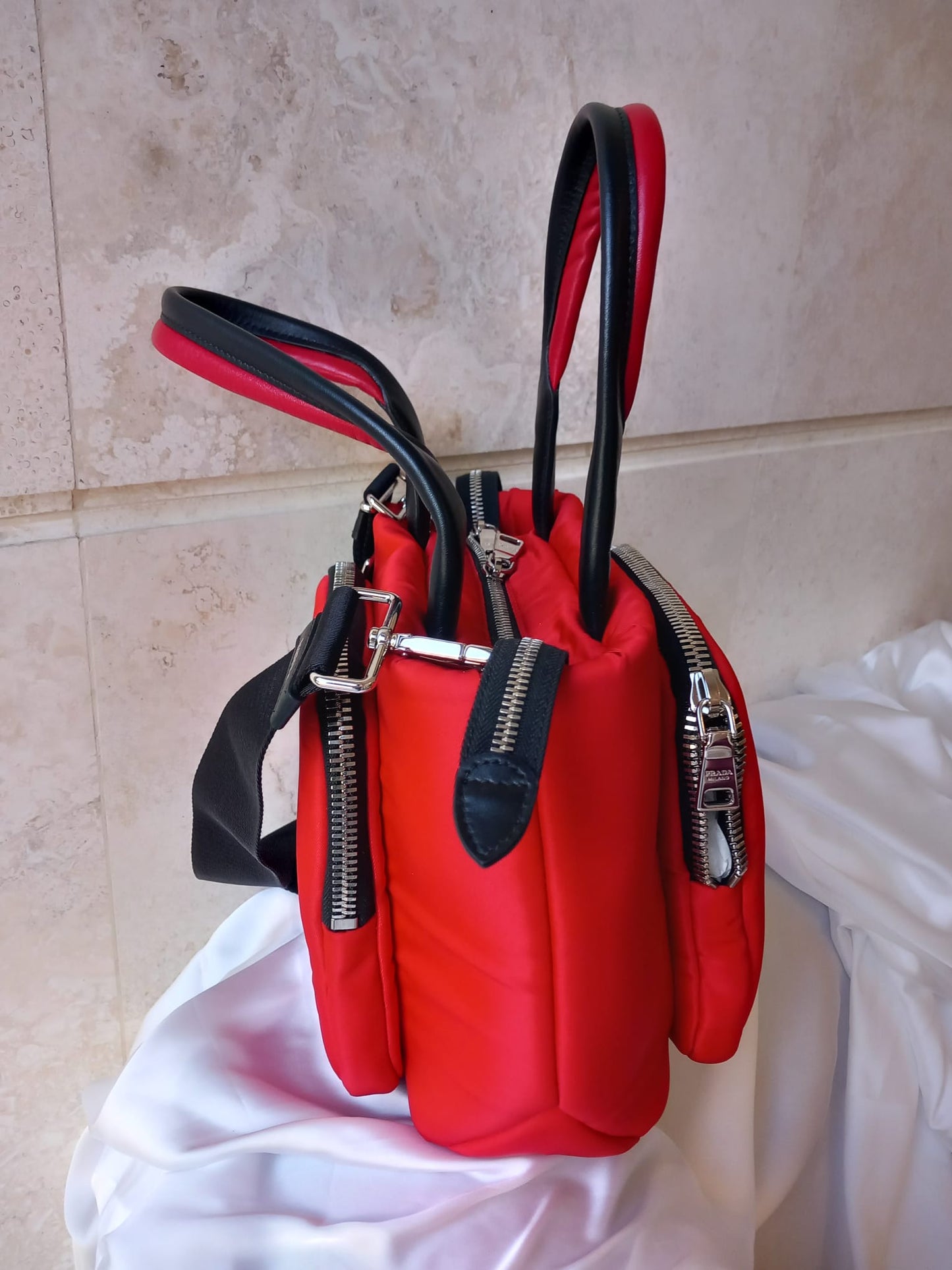 Prada Borsa Tessuto Cargo in nylon e pelle