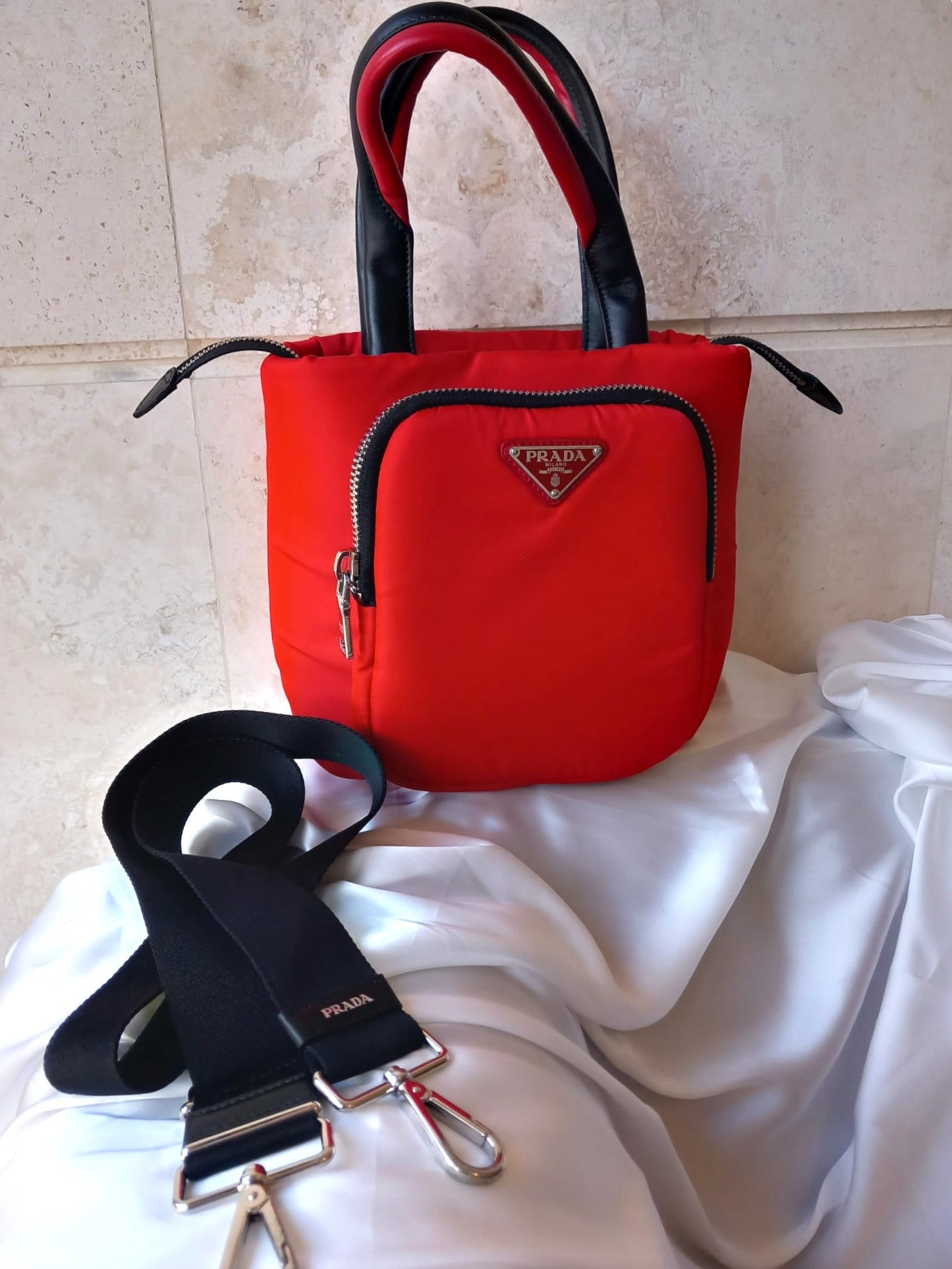 Prada Borsa Tessuto Cargo in nylon e pelle