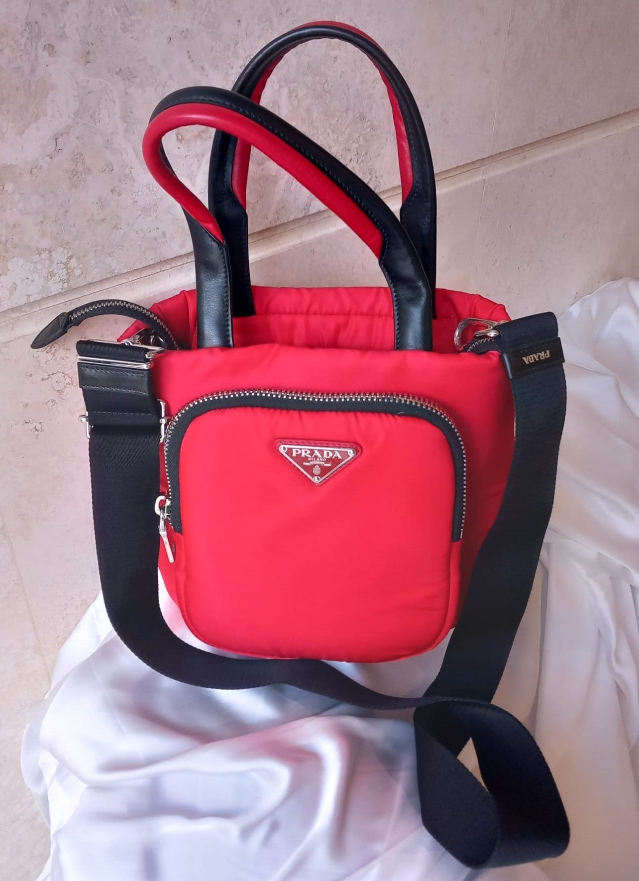 Prada Borsa Tessuto Cargo in nylon e pelle