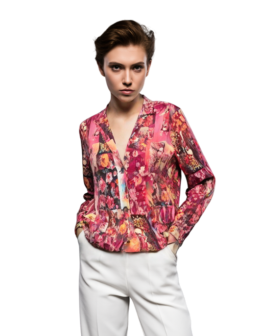 Giacca blazer donna con stampa