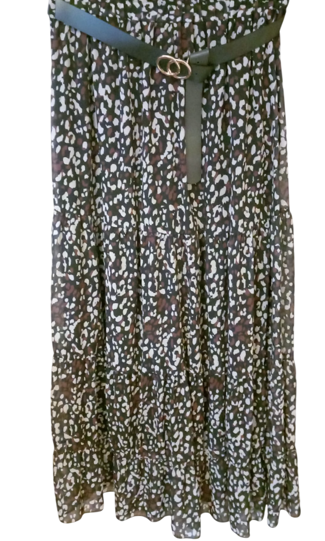 Maxi gonna a vita elastica con cintura