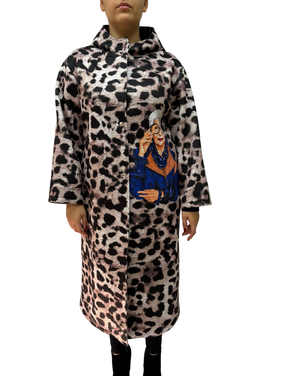 Cappotto di mezza stagione lungo da donna oversize