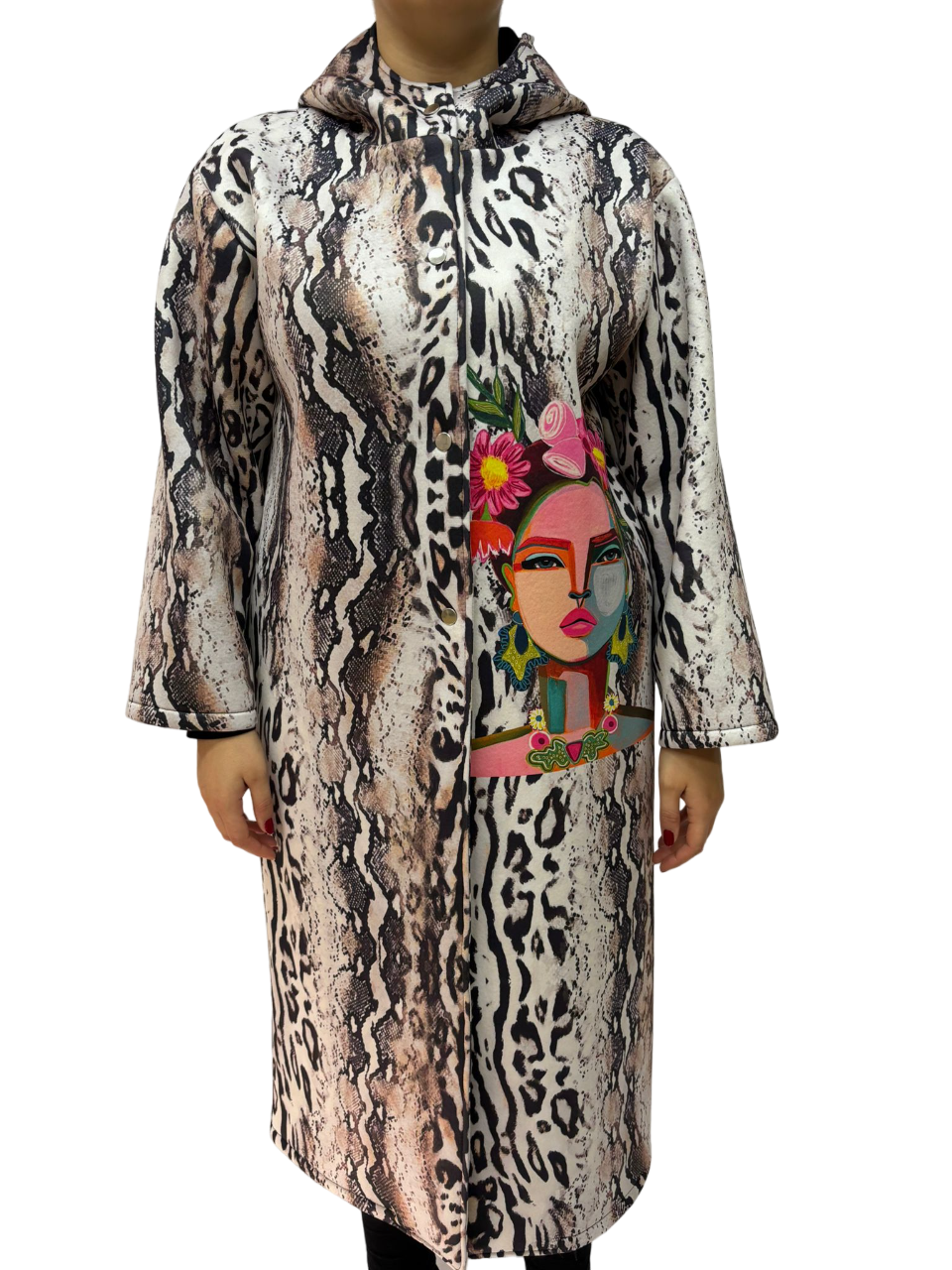 Cappotto di mezza stagione lungo da donna oversize