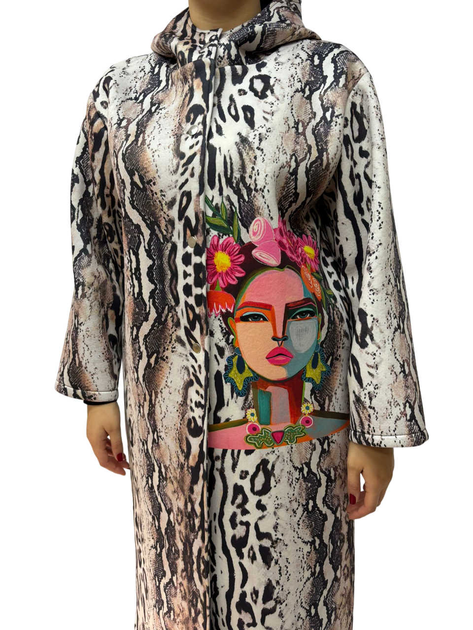 Cappotto di mezza stagione lungo da donna oversize