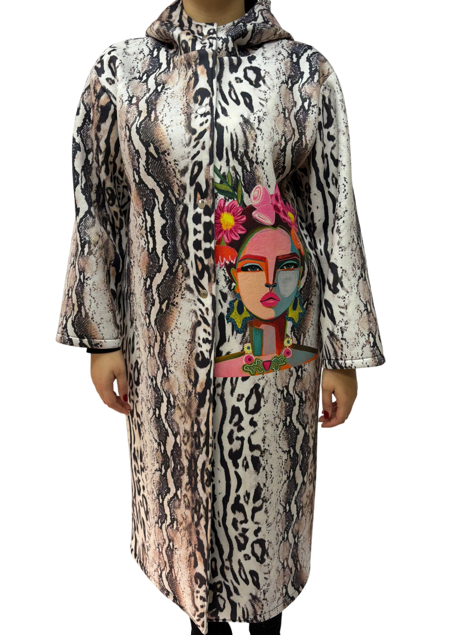 Cappotto di mezza stagione lungo da donna oversize