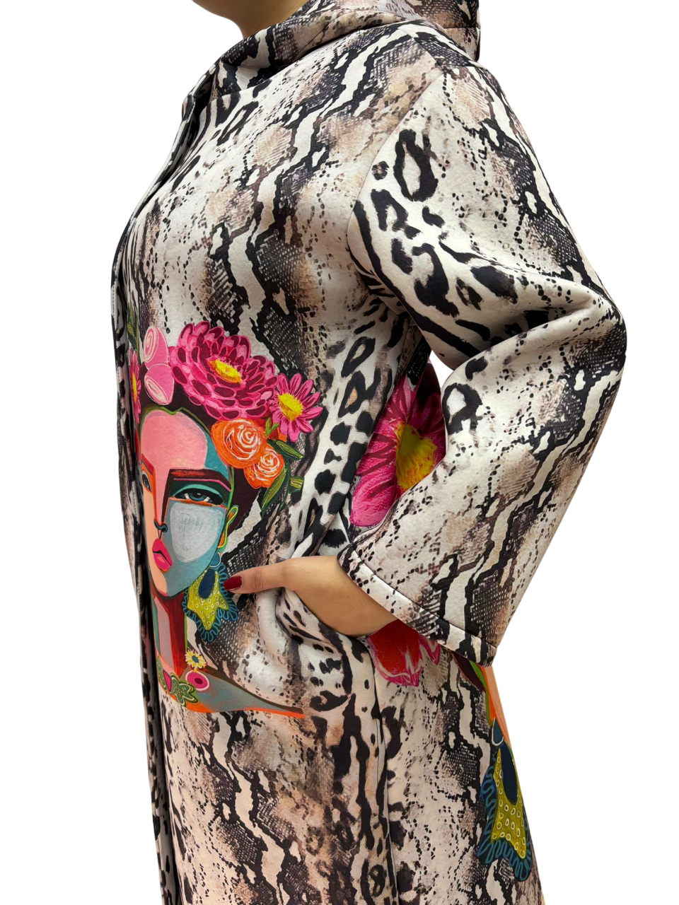 Cappotto di mezza stagione lungo da donna oversize